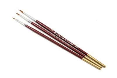 Red Sable Detail Brushes - 3 pcs. (5/0, 0, 2)