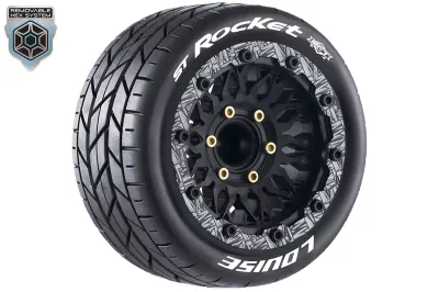 ST-Rocket Wheels Soft 1/10 Stadium Truck, 0 &amp; 1/2&quot; Offset, 12, 14, 17mm Removable Hex (2 pcs.)