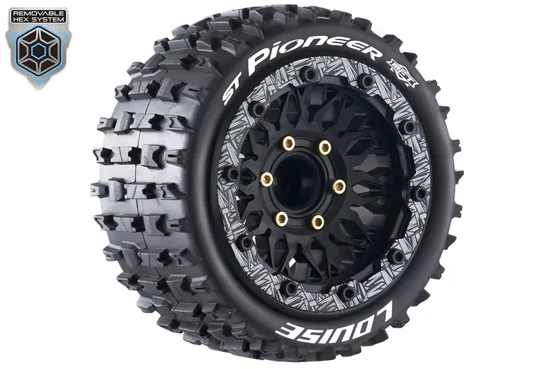 ST-Pioneer Wheels Soft 1/10 Stadium Truck, 0 &amp; 1/2&quot; Offset, 12, 14, 17mm Removable Hex (2 pcs.)
