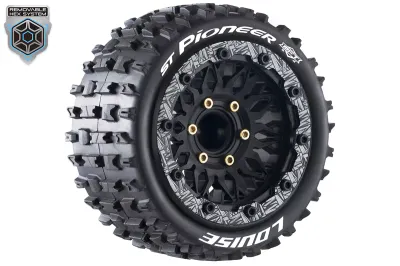 ST-Pioneer Wheels Soft 1/10 Stadium Truck, 0 &amp; 1/2&quot; Offset, 12, 14, 17mm Removable Hex (2 pcs.)
