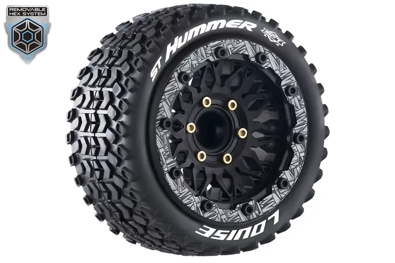 ST-Hummer Wheels Soft 1/10 Stadium Truck, 0 &amp; 1/2&quot; Offset, 12, 14, 17mm Removable Hex (2 pcs.)