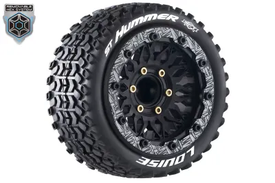 ST-Hummer Wheels Soft 1/10 Stadium Truck, 0 &amp; 1/2&quot; Offset, 12, 14, 17mm Removable Hex (2 pcs.)