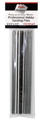 Professional Hobby Sanding Files - 6 1/2&quot; x 1/4&quot; 100/180 Grit (10)