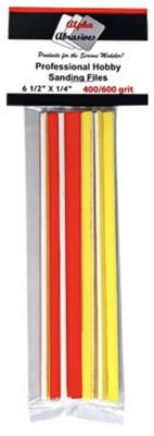 Professional Hobby Sanding Files - 6 1/2&quot; x 1/4&quot; 400/600 Grit (10)
