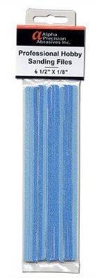 Professional Hobby Sanding Files - 5 3/4&quot; x 1/8&quot; 120/240 Grit (12)