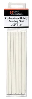 Professional Hobby Sanding Files - 5 3/4&quot; x 1/8&quot; 240/320 Grit (12)