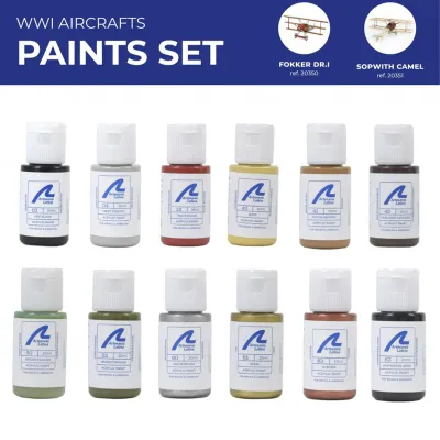 WWI Paint Set of 12 For Models 20350 or 20351