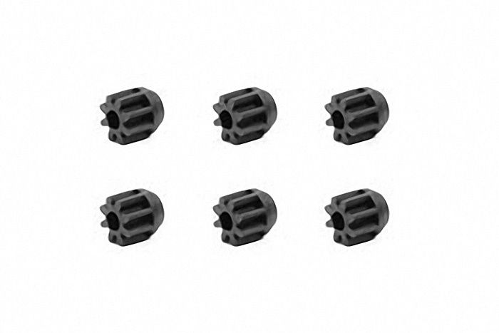 Mini 4WD Carbon Reinforced Pinion 8T (6 pcs.)