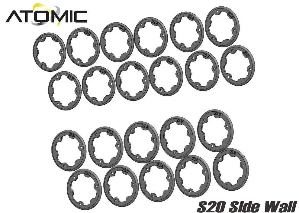 Side Wall Combo w/Screw Set (11 Pairs: 21.8 to 23.8mm)