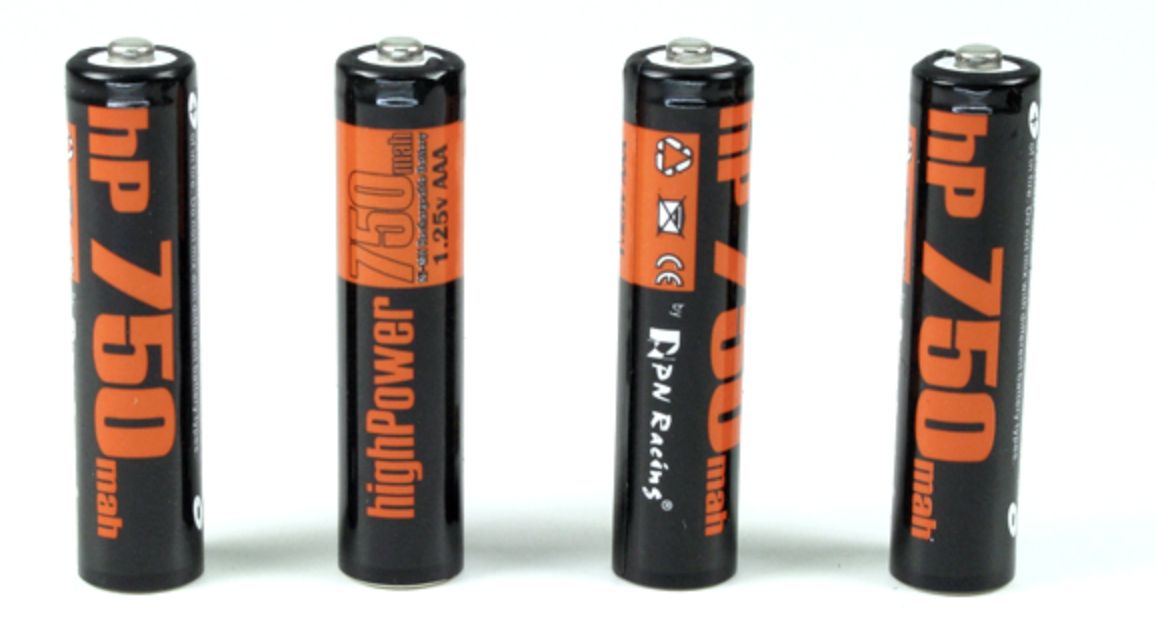 High Power 750mah NiMh Rechargeable AAA Battery (4 pcs.)