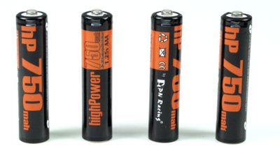 High Power 750mah NiMh Rechargeable AAA Battery (4 pcs.)