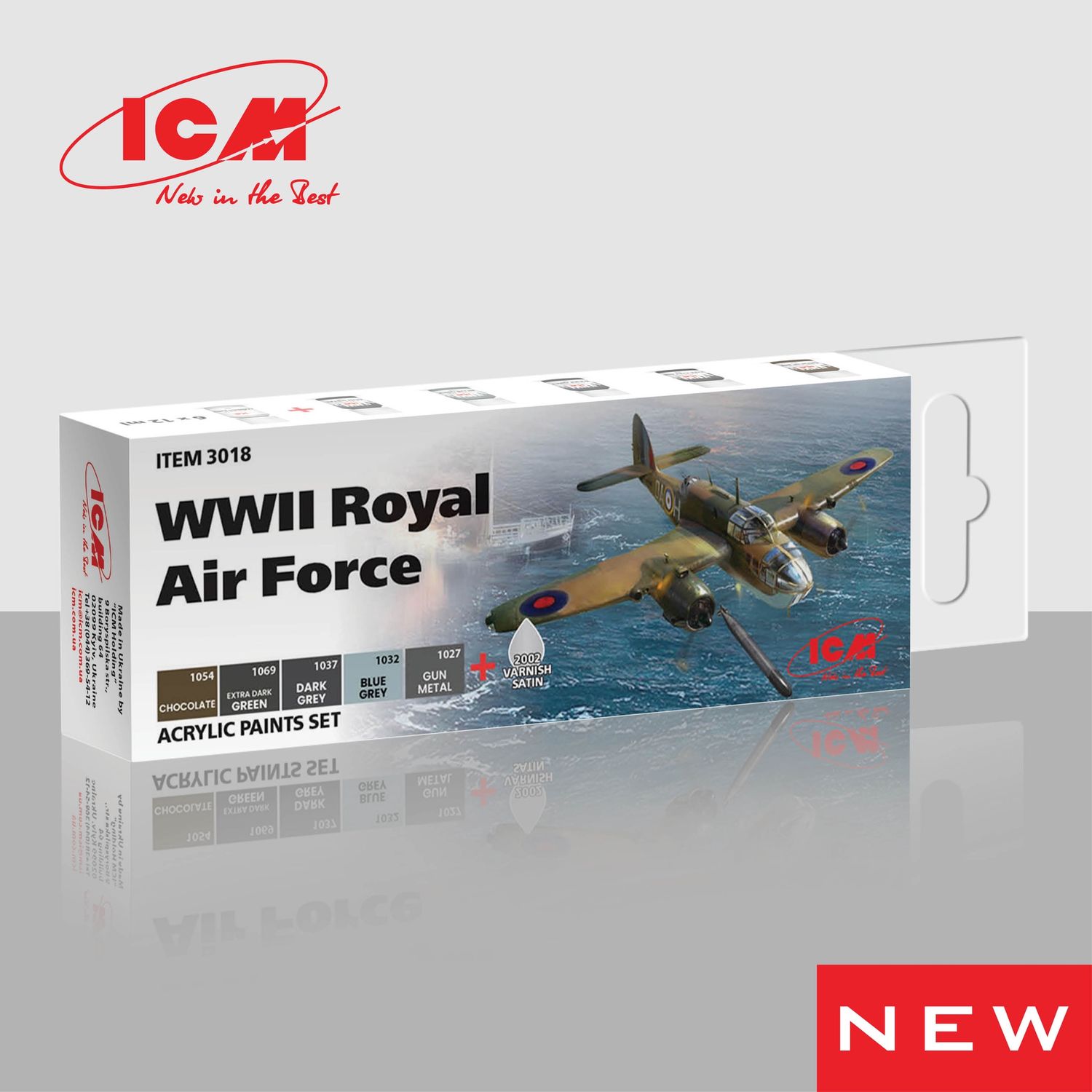 Acrylic Paint set for WWII Royal Air Force &amp; Bristol Beaufort Mk.I (Kit #48310)