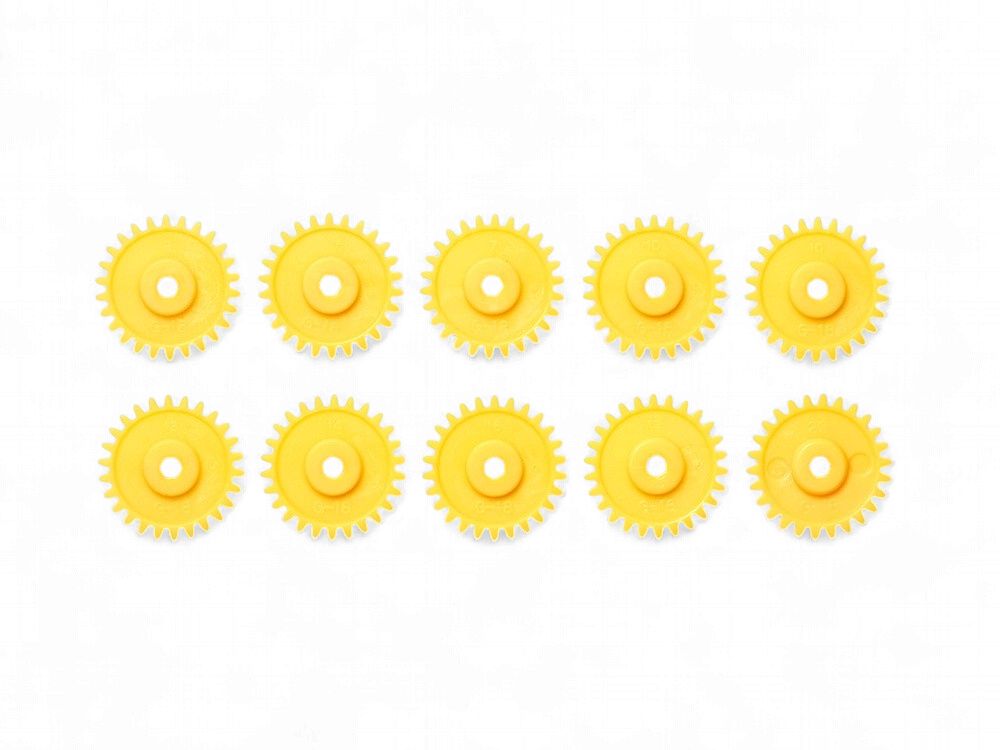 Mini 4WD G-18 Gear, Yellow (10pcs)