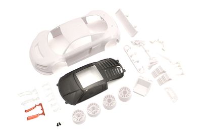 Audi R8 LMS Night-R White Body Set w/Wheels