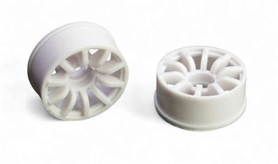 Mini-Z 2WD Machine Cut 10 Spoke Rear Wheel R3 White (2 pcs.)