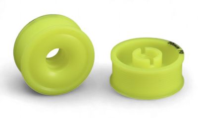 Mini-Z 2WD Machine Delrin Cut Yellow Formula 8.5x20mm Flanged Wheel F2