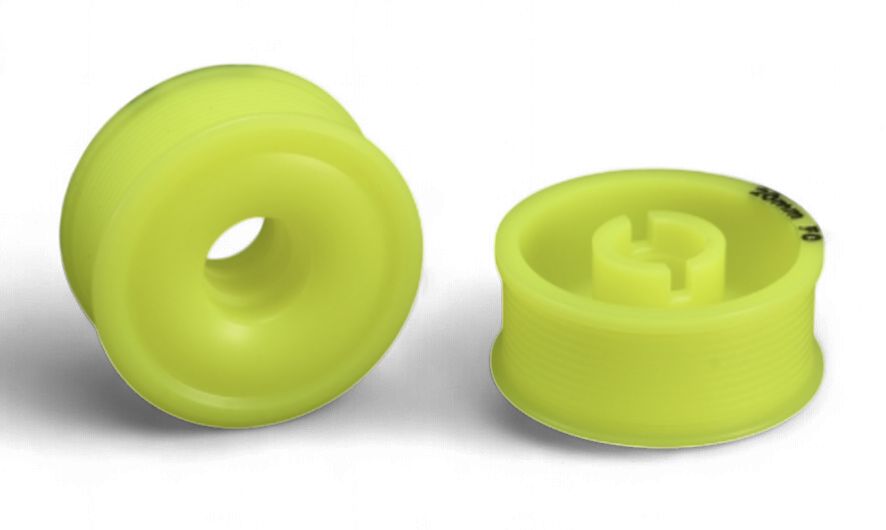 Mini-Z 2WD Machine Delrin Cut Yellow Formula 8.5x20mm Flanged Wheel F3