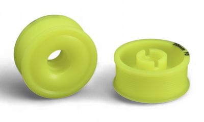 Mini-Z 2WD Machine Delrin Cut Yellow Formula 8.5x20mm Flanged Wheel F3