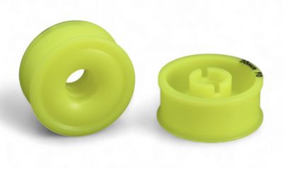 Mini-Z 2WD Machine Delrin Cut Yellow Formula 8.5x20mm Flanged Wheel F0