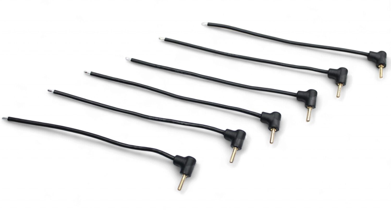 2.0mm Bullet Plugs w/Molded in Grip Pig Tails (6 pcs)