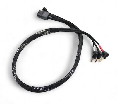 2mm Bullet Plug Charging Cable - Black and Silver