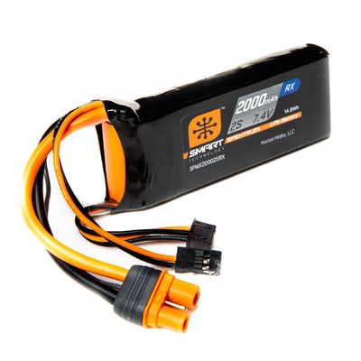 2000mAh 2S 7.4V Smart LiPo Receiver IC3