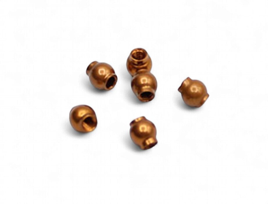 RX28 7075 T6 Machined Aluminum Hardcoated 3.5mm Pivot Balls (6 pcs.)