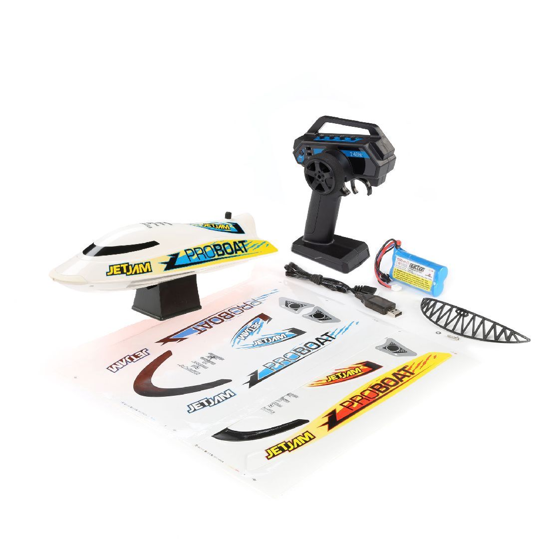 Jet Jam 12 Pool Racer, Brushed RTR (B&amp;C Incl), Colour: White
