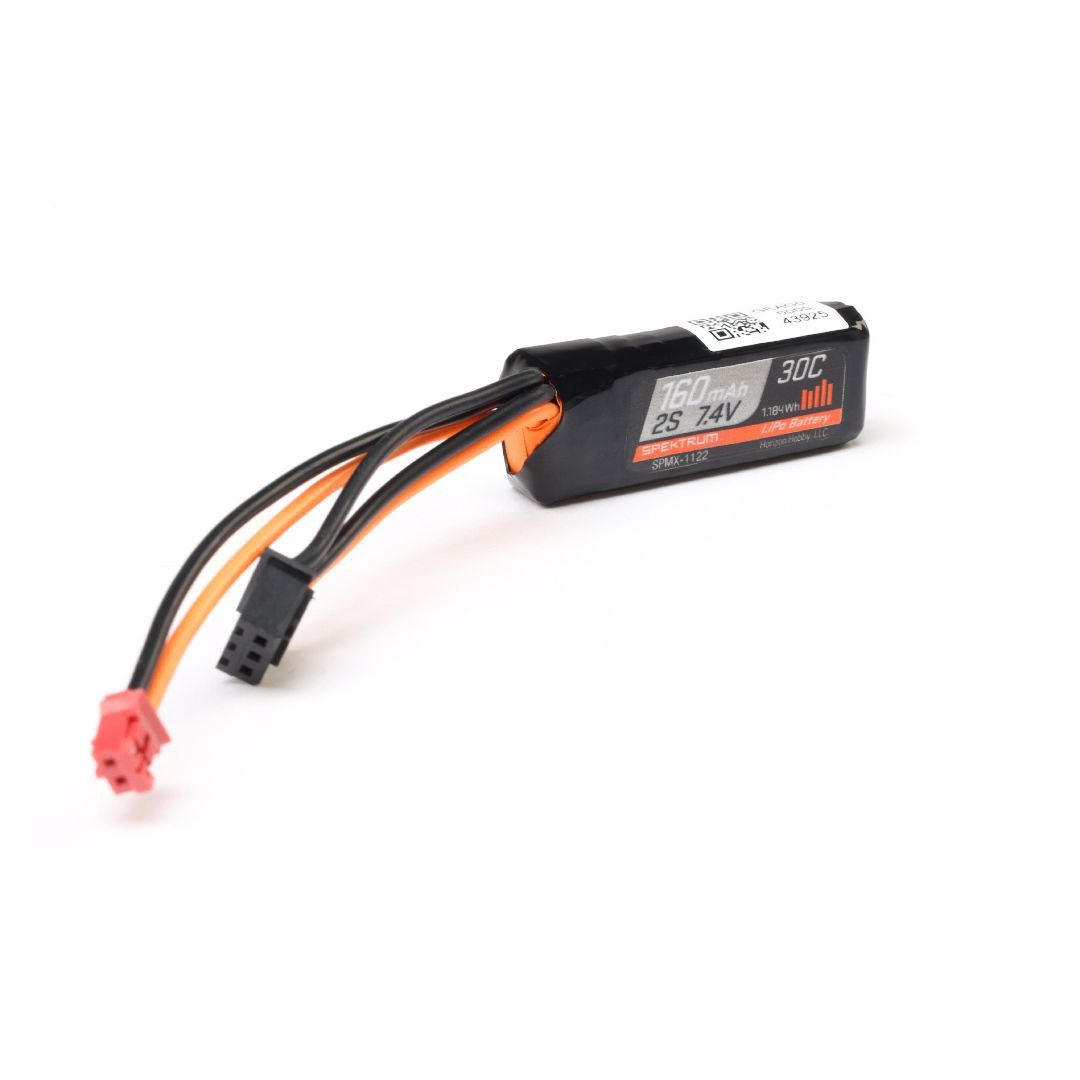 7.4V 160mAh 2S 30C LiPo Battery: PH2.0