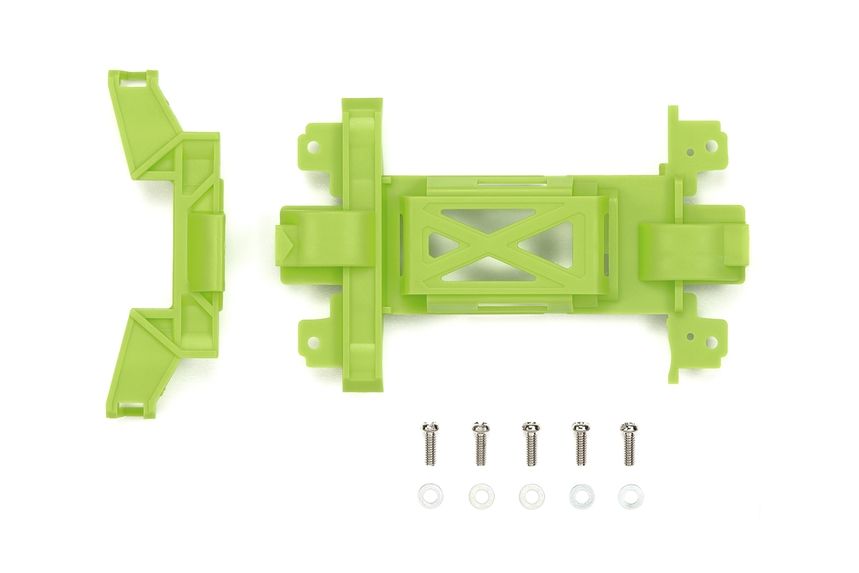 Mini 4WD Reinforced Gear Cover (for MS Chassis) Yellow-Green