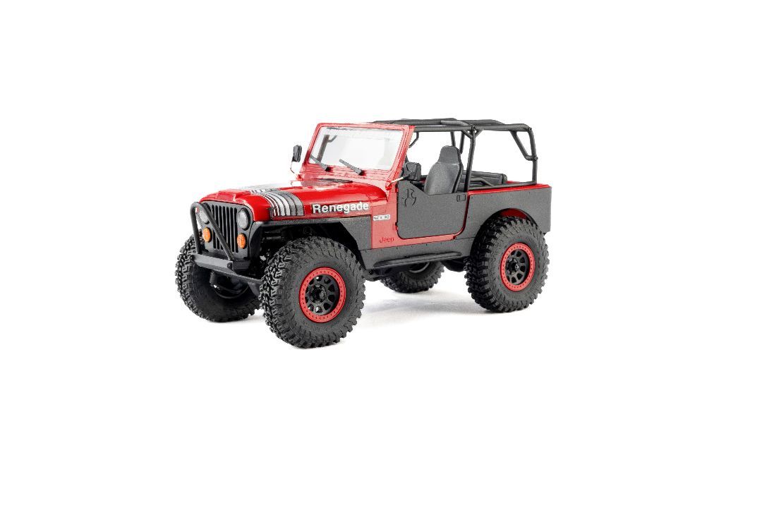 1/30 SCX30 Jeep CJ-7 Renegade Brushed 4x4 RTR (B&amp;C Incl) - Genright Red