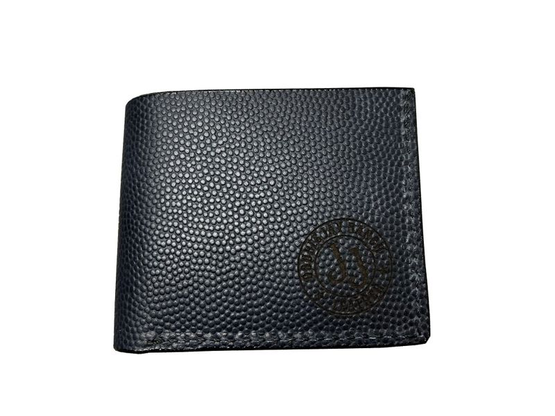 Blue Horween Football Leather Bifold Wallet