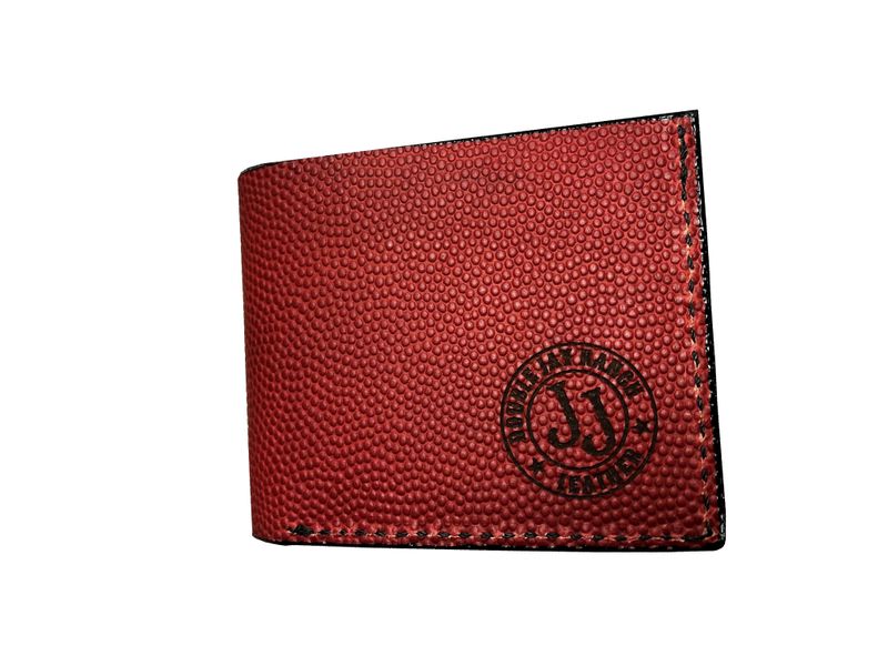 Red Horween Football Leather Bifold Wallet