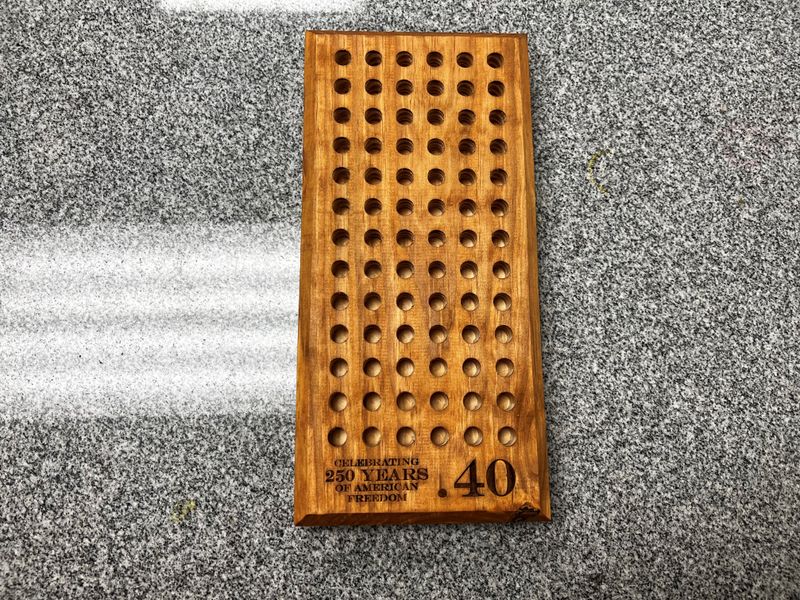 .40 Diameter Wood Reloading Block .40 Diameter Wood Reloading Block