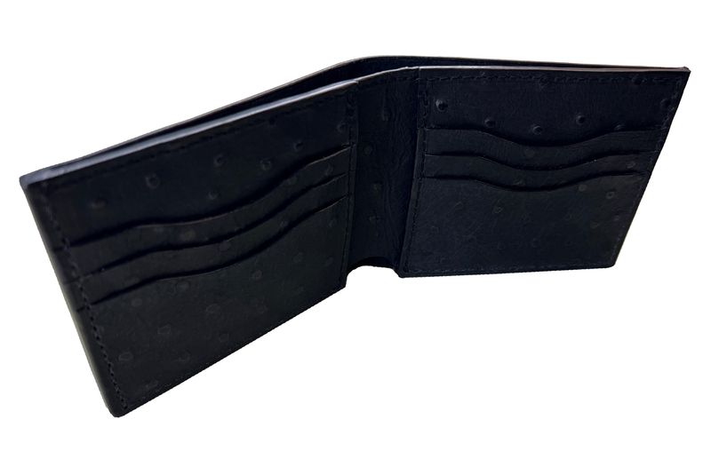 Ostrich Embossed Bifold Wallet