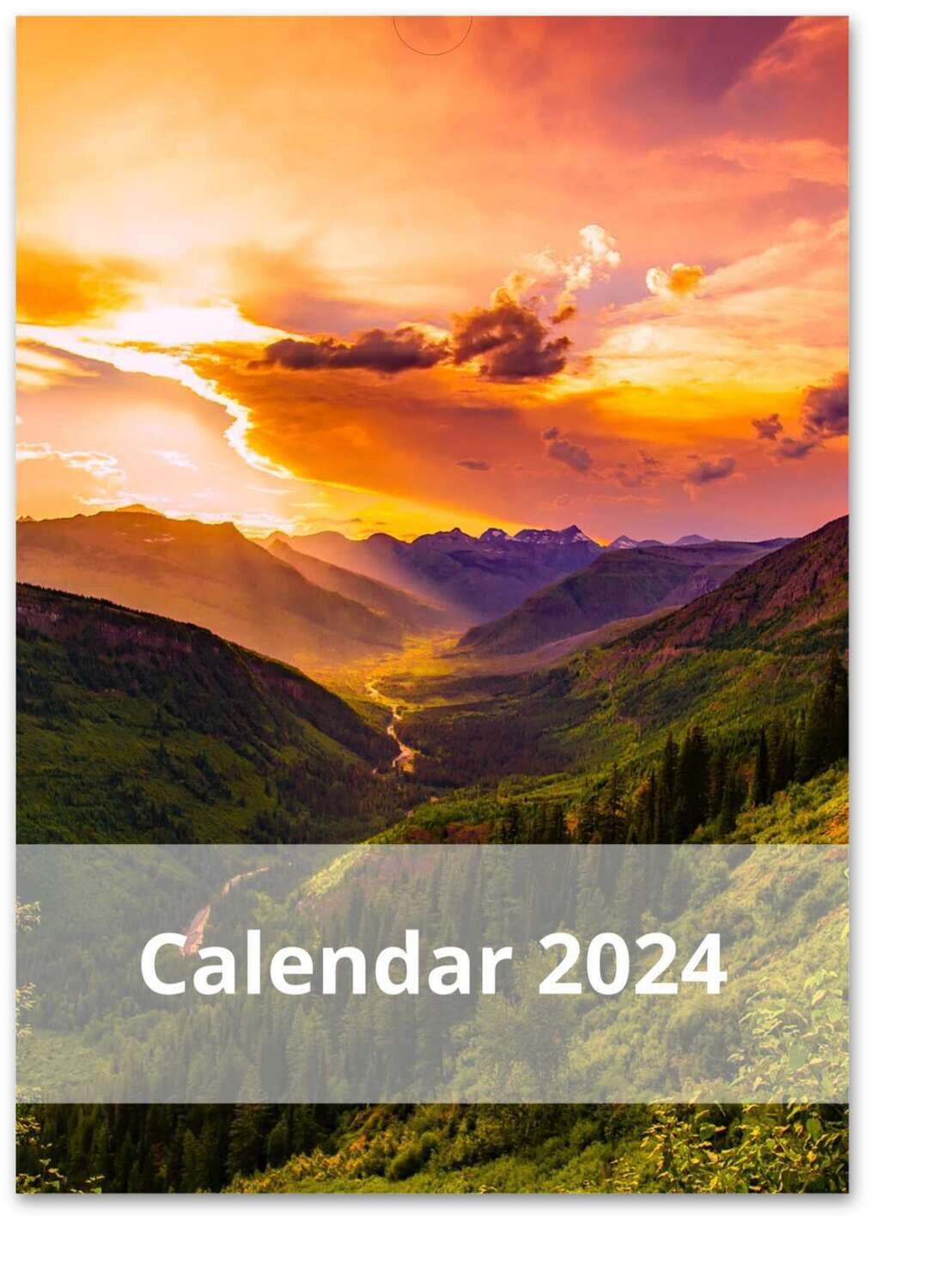 4 seasons landscapes Wall calendar 2024
