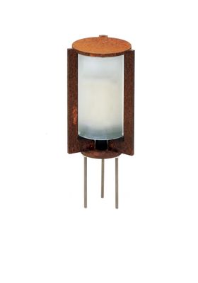 Grableuchte Cortenstahl "TERNO 3" mit Erdspiess (3 Tagesbrenner)