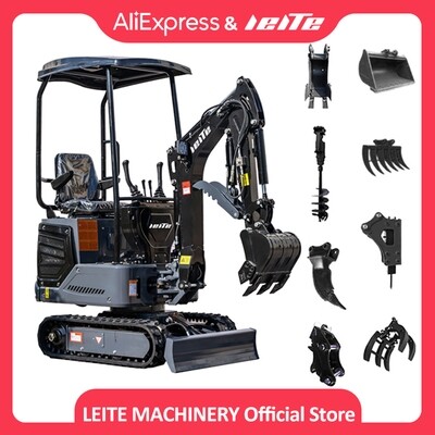 Chinese 1000 Kg 1 Ton 2 Ton 3 Ton Top Quality Hydraulic Small Digger Crawler Mini Excavator Factory Delivery Can Customization