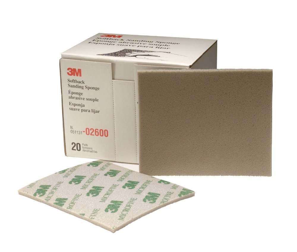 Абразивные губки 3M 02600 Softback MicroFine микротонкое зерно (упаковка 5шт.)