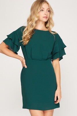 Short Sleeve Dress - Sea Green