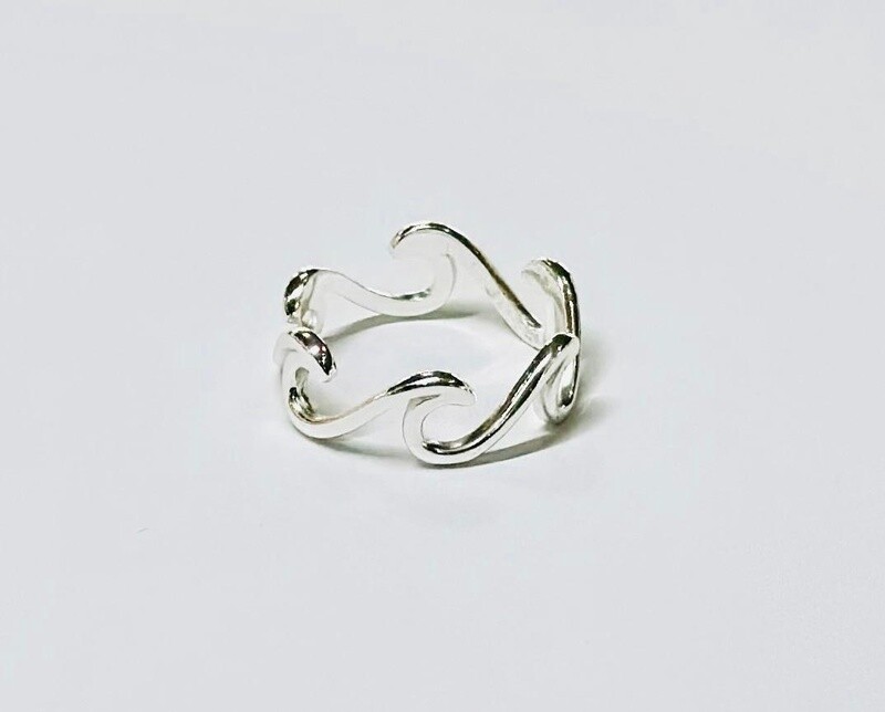 Sterling Silver Multi Wave Ring