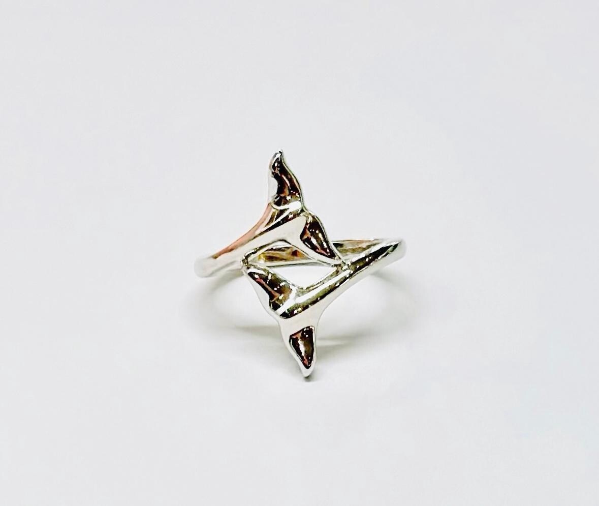 Sterling Silver Dolphin Fins Ring