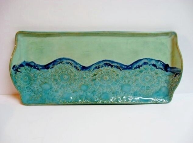 Breadsticks Tray - Ocean Heirloom Lace