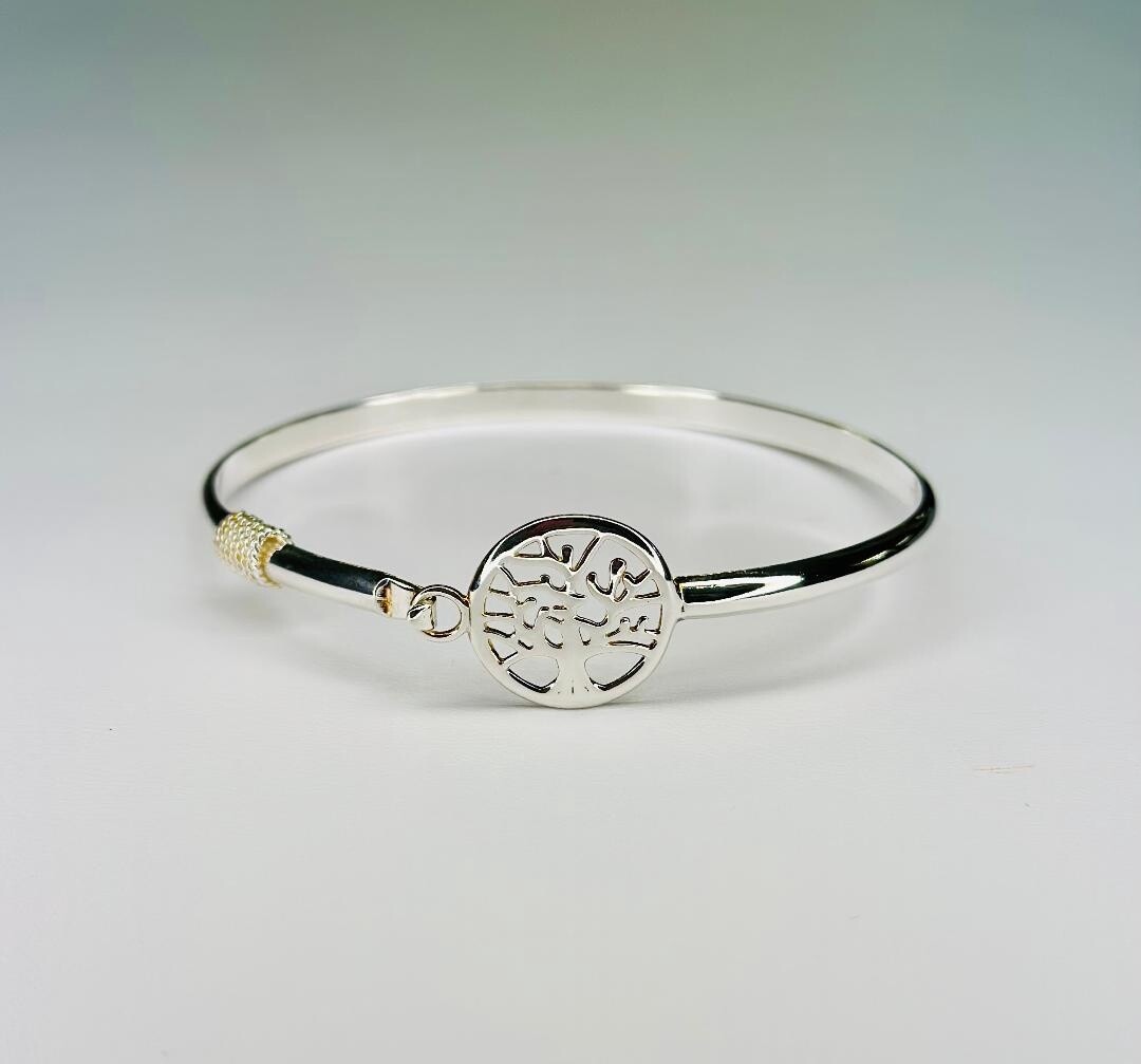 Sterling Silver Tree of Life Bangle