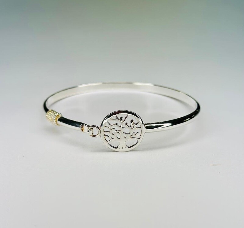 Sterling Silver Tree of Life Bangle