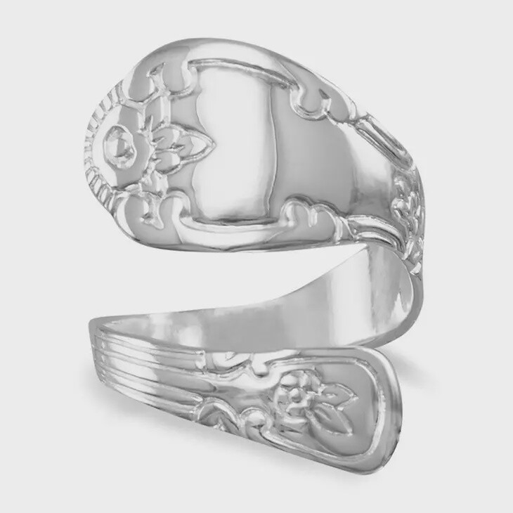 High Polished Sterling Silver Spoon Ring