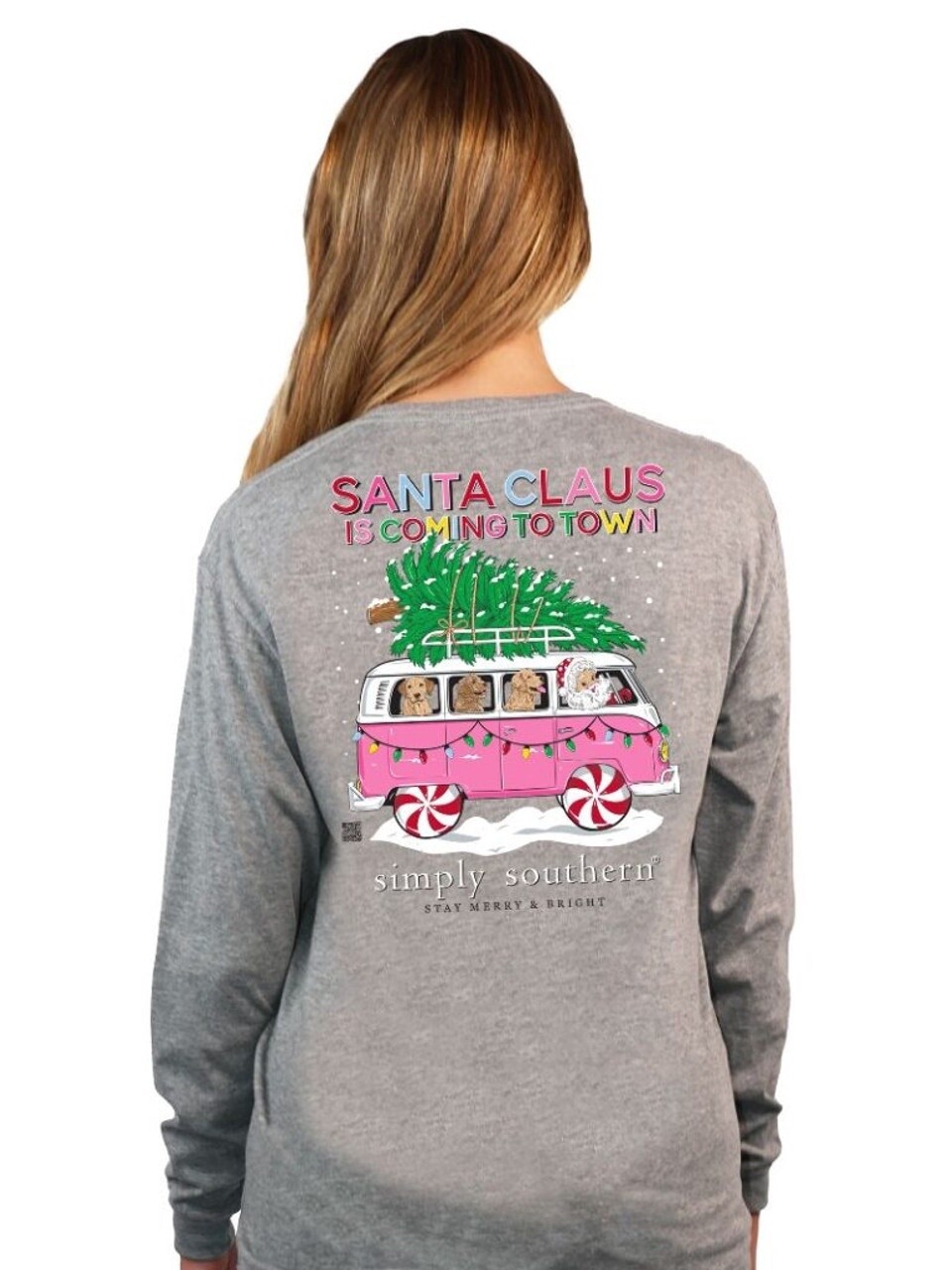 Long Sleeve Santa Bus T-Shirt