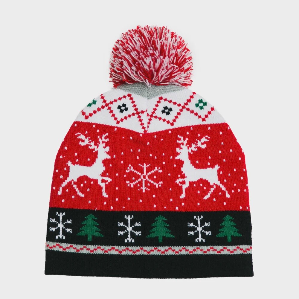 Wintery Reindeer Hat - Red