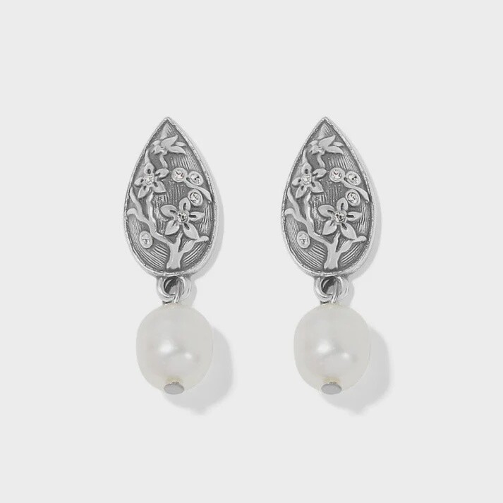 Kyoto in Bloom Pearl Post Drop Earrings-JA9939