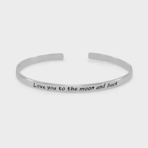 &quot;Love You to the Moon and Back&quot; Cuff Bracelet